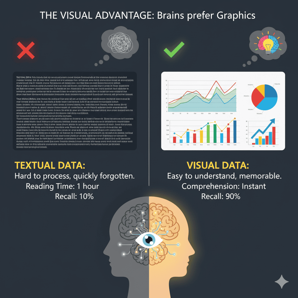 brain understands charts more easily